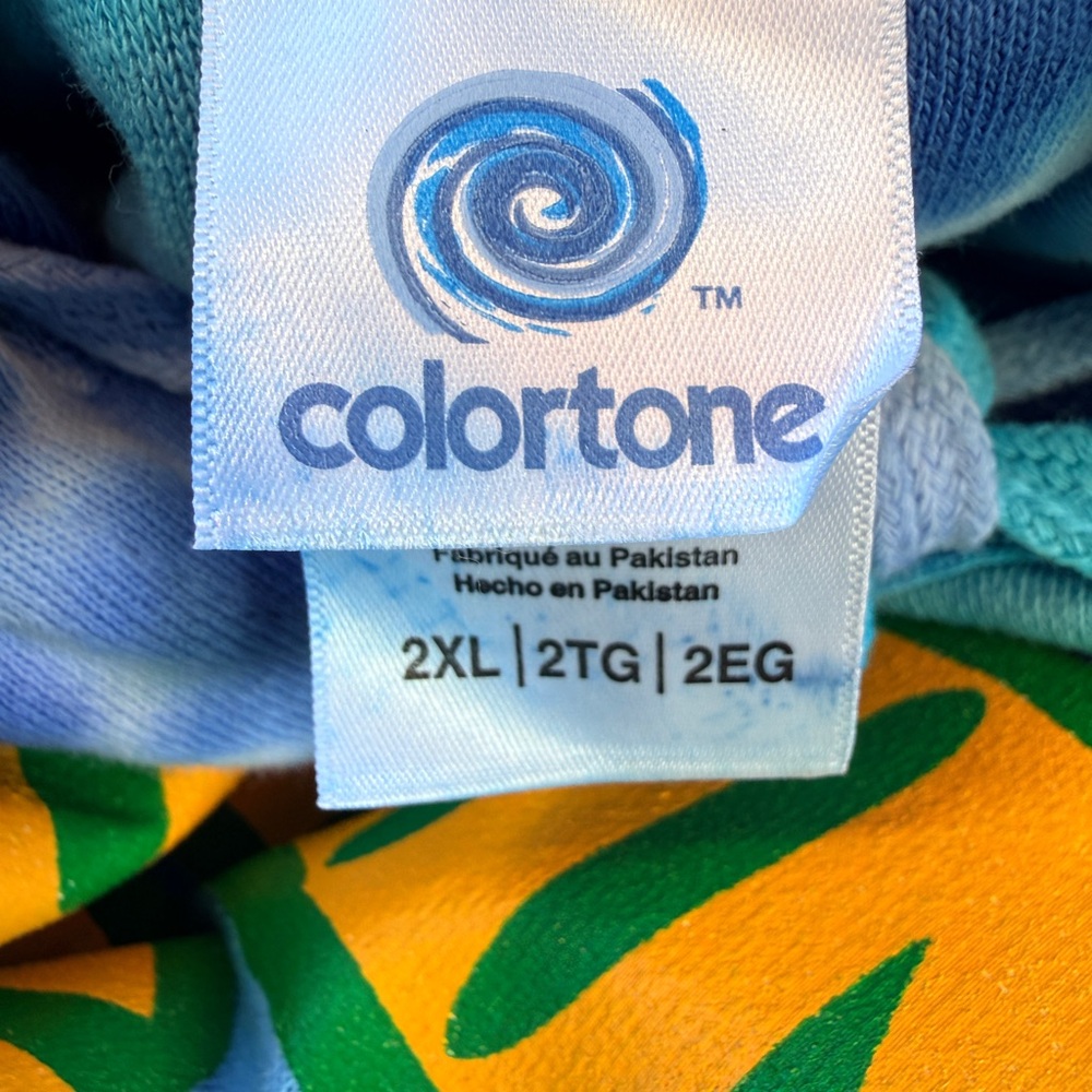 Sunshine Cannabis Blue Tie-Dye Hoodie 2XL UNISEX - Picture 7 of 8